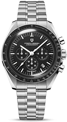 Pagani Design 1701 V3 Men's Chronograph Quartz Dial 40mm VK63 Movement Stainless Steel Mirror Sapphire Watch 100 Meter Water Resistant Sport Watch
