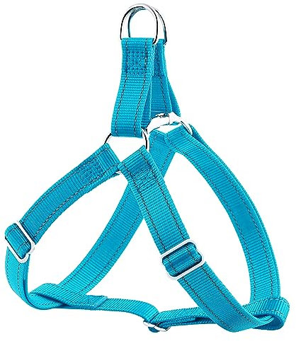 Plutus Pet Step In Dog Harness, Reflective, Adjustable, and Secure with Metal Buckles, Easy Walk Dog Harness for Puppy, Small, Medium and Large Dogs, Cyan, XS
