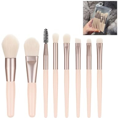 Makeup Brushes Eyeshadow Make Up Brushes, 8pcs Makeup Brush Set, Foundation Blusher Concealer Powder Brushes Set with Bag for Girl Beginners Kit