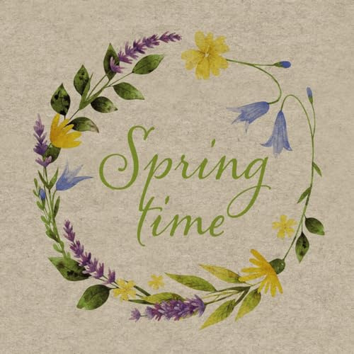25 nachhaltige Servietten aus Recycling-Papier Frühling Frühlingszeit als Tischdeko. Papierservietten mit Motiv. Ökologisch nachhaltige Deko aus recyceltem Papier. 33x33cm