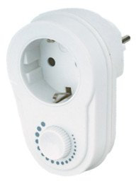 Regulador de luz enchufable 40-300W, compatible con bombillas incandescentes y LED, ideal para ajustar la intensidad lumínica en hogares.