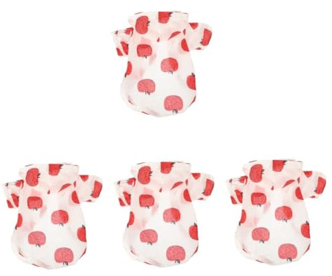 INOOMP 4stücke Sonnenschutz Kleidung Für Hunde Leichte Und Atmungsaktive Hunde-Hoodie Mit Kapuze Für Sommer Schützt Vor Uv-Strahlen Geeignet Für Kleine Haustiere