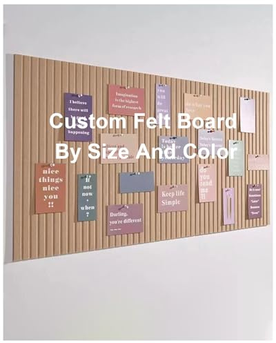 Custom Large Cork Board by Size & Color, Anti-Drilling Felt Material Bulletin Board, Largest 2.4m*1.2m Custom Size Picture Board for Office Living Room Bed Room Wall (Custom Color, Custom Size)