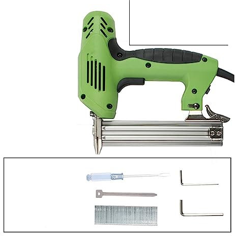 Grapadora, 1800W ~ 2000W Clavadora eléctrica y grapadora for muebles Pistola grapadora for marco con grapas amp; Uñas Carpintería Herramientas for trabajar la madera para proyectos de carpintería, pro