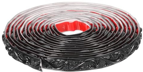 QUARKZMAN Moulure Murale Flexible Bande de Finition 0,8 x 16,4 Ft Noir