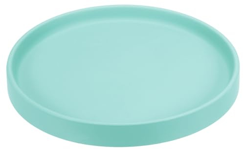 PATIKIL 7.7 Pollici Sottovaso Rotondo in Ceramica Sottovaso per Piante Vassoio per Fiori per Interni Esterni Terrazzo Balcone Turchese