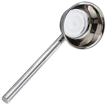 Alipis Cucchiaio in Acciaio Inossidabile Pratico per Cucina Manico lungo Anti-Scottatura Utensile da Cucina Resistente e Facile da Pulire, per Uso Domestico e Alberghiero, 1 Pezzo