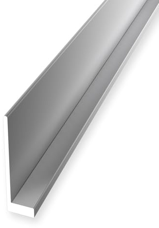Battiscopa 5,5 x 21 x 2500 mm, altezza bordo 4,7 mm, profilo finale, in alluminio, anodizzato, liscio, profilo in metallo, colore: argento Küberit