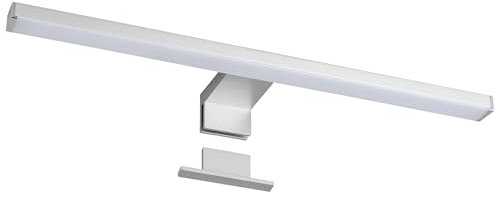 SEBSON LED Lampe Miroir Salle de Bain 40cm avec Interrupteur Tactile et Prise – Blanc Neutre 4000K 8W 550lm IP44 – Lumière de Miroir, Lampe Maquillage