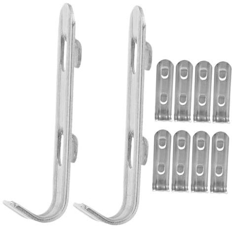 SOESFOUFU 10pcs Refrigerator Shelf Clips Cooler Shelf Support Hooks Stainless Steel Clamp
