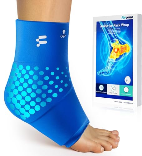 Fitomo Ankle Ice Pack Wrap, Ice Pack for Ankle Hot and Cold Compress, Suitable for Sports Injuries, Ligament Sprains, Achilles Tendonitis, Foot Rehabilitation