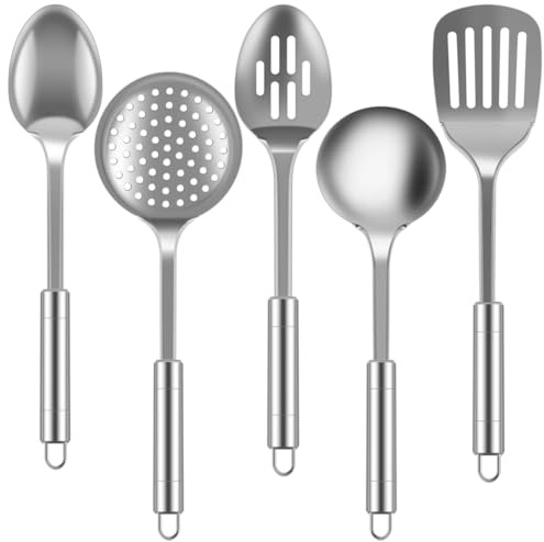 Plmvhpb Set di utensili da cucina Cucchiaio da zuppa Utensili da cucina 5 pezzi