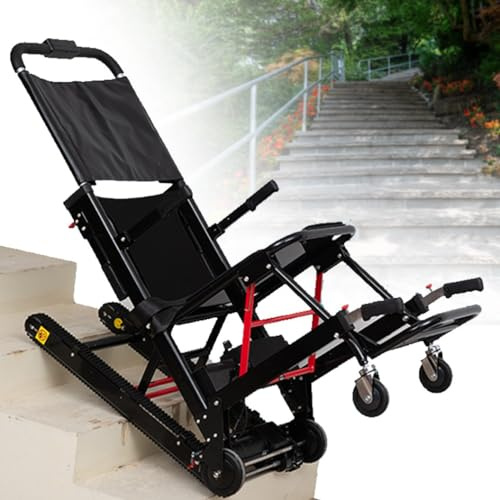 Sillas De Ruedas EléCtricas Subir Escaleras Silla salvaescaleras para personas mayores, salvaescaleras portátil, para subir escaleras, batería de litio, 24 V, 13 Ah
