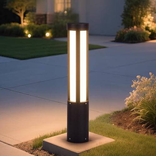 MVBT Outdoor Pathway Lights, 31.5 Wired Bollard Lights Outdoor, IP65 Waterproof Landscape Path Light, 3000K LED Mordern Pathway Bollard Light, Driveway Lighting for Garden Yard Walkway Sidewalk Lawn