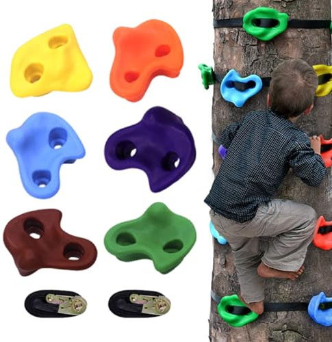 Soportes para escalada de árboles, soportes de mano para escalar, equipo de práctica de gimnasia juvenil para el hogar, parque infantil, patio, puerta exterior, niño y niña