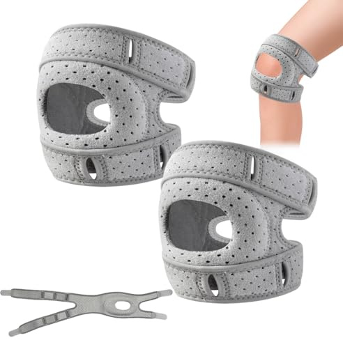 Golgner 2 rodilleras estabilizadoras para rótula, rodilleras de bienestar, rodilleras para hombre y mujer, para aliviar el dolor, antideslizantes, transpirables y amortiguadoras, para deporte y uso