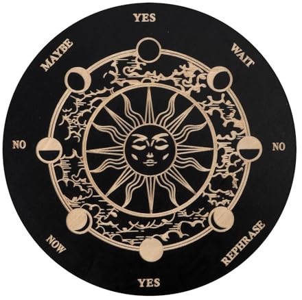 Tablero De Adivinación,Tablero De Madera Esotérico con Letras Y Puntero - Juego De Ouija para Adivinación para Fiestas Y Reuniones