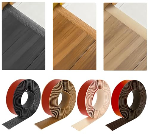 Boden Übergangsprofil Vinyl | Türschwellen Leiste 4cm/5cm/7.6cm Breit | Übergangsleiste Selbstklebend für Fliesen Laminat & Parkett, Türschwelle(Maple Wood Grain,5cm*1.0m)