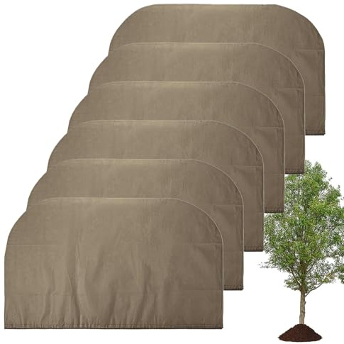 Veasbuu Antigelo - 6 Pezzi Coperture Protettive per Piante dal Freddo, Coperta Calda per Arbusti, Alberi, Fiori da Esterno, Piante da Frutto e in Vaso, Ideale Antigelo Invernale e Protezione Stag