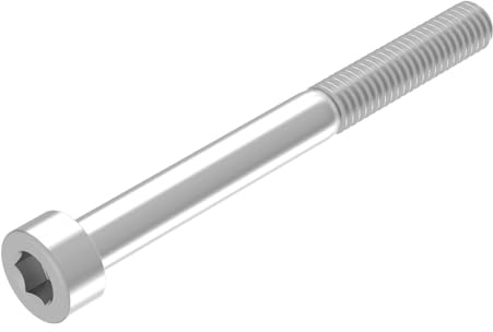 SECCARO Tornillo cilíndrico M5 x 55 mm, acero inoxidable V2A, VA A2, DIN 912/ISO 4762, hexágono interior, rosca parcial, 20 unidades