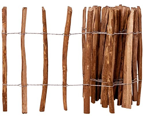 Solivagant Clôture à piquets Bois de noisetier 60x500 cm,(10.3 KG)