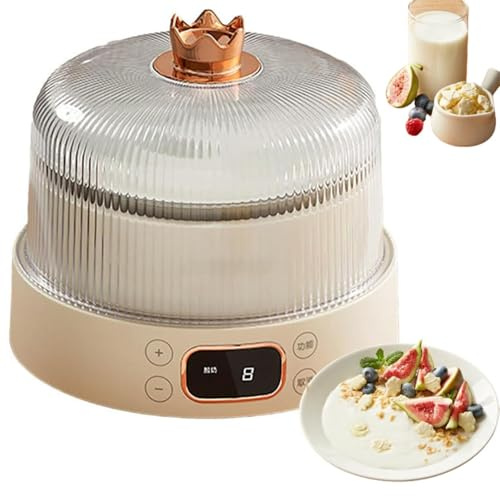 Yogurtiera Elettrica con Timer e Controllo della Temperatura Macchina per Fermentazione Multifunzione Ciotola In Acciaio Inox per Yogurt