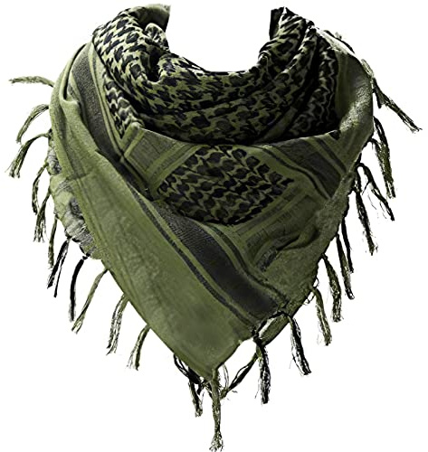 VOCHIC Militärischer Shemagh-Schal, arabisch, taktisch, Wüste, Keffiyeh, für Damen und Herren, 109,2 x 109,2 cm, A Green, Einheitsgröße