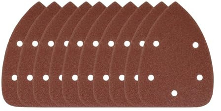 Dapetz ® Mouse Sanding Pads 5 Holes Hook and Loop Palm Sander Sandpaper Mouse Sanding Sheets Assorted Grits 120 Compatible with 140mm Fits for Black and Decker Detail Hand Sander -10Pcs