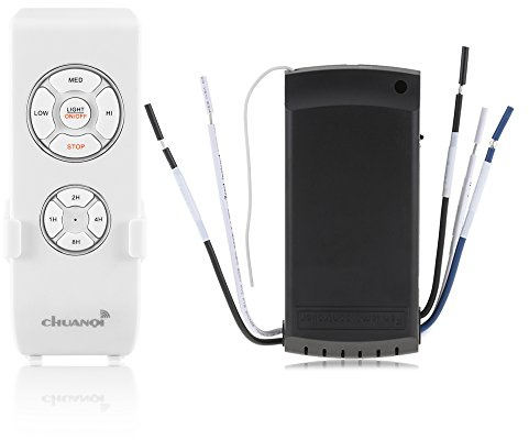 Wireless Ventilatore Lampada Telecomando Kit Universale Soffitto Luce Controllo 3 Velocità e 4 Timer,Ventilatori Ricevitore Lampada Ventilatore a Soffitto Telecomando Kit Per Casa, Ufficio, Hotel | Senza fili, per casa, ufficio, hotel, club, ristorante, sala espositiva