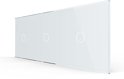 Livolo VL-C7-C1/C1-11 - Interruptor de luz táctil de cristal, color blanco
