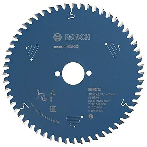 Bosch Professional Kreissägeblatt Expert for Wood (Holz, 190 x 30 x 2,6 mm, 56 Zähne, Zubehör Kreissäge)