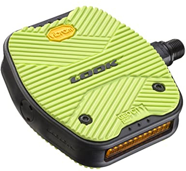 Look Cycle - Geo City Grip - MTB Bike Pedals - Flat Pedals - Slip-Proof Safety - Innovative Activ Grip Rubber - Premium High-Performance Urban Bike Pedal - Black