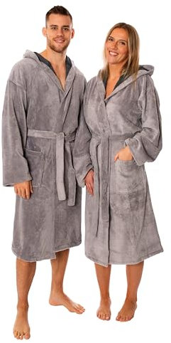 Lavea® Bademantel – Luxuriöser Unisex Morgenmantel mit Kapuze – Flauschiger Soft-Velour Bademantel aus Bambus-Baumwollmischung – Saugstark, kuschelig weich & hochwertig – Perfekt für Sauna & Wellness