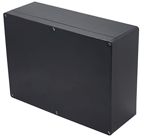 OtdorPatio Projektlåda IP65 Vattentät Kopplingsbox ABS Plast Svarta Elektriska Lådor DIY Elektroniskt Projektfodral Krafthölje 290 x 210 x 100 mm (11,42 x 8,27 x 3,94 tum)