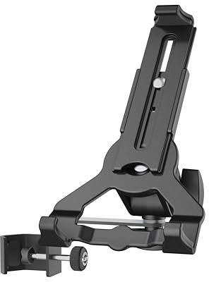 K&M 19765 Supporto per tablet in plastica bio - accessori per aste di microfono, inclinabile - compatibile con le marche più popolari