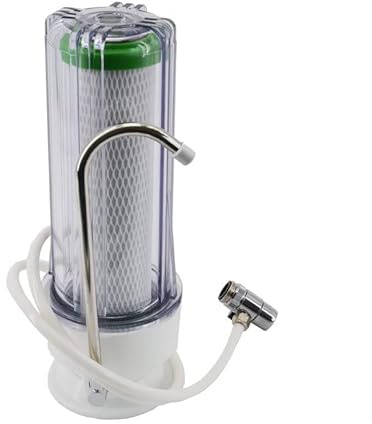Wasserhaus Aktivkohlefilter Auftisch Transparent mit Carbonit NFP Premium Wasserfilter Küchenfilter