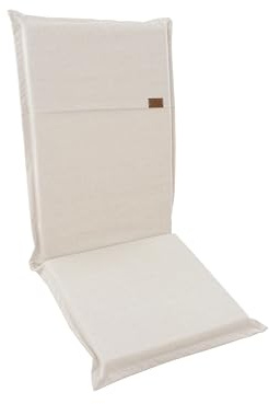 casaviva® Cuscino per Sedia Sdraio da giardino, Cuscino da esterno in Misto Cotone riciclato effetto Canapa, Sfoderabile, Imbottitura Extra, 50x100 cm, copri sdraio imbottito,