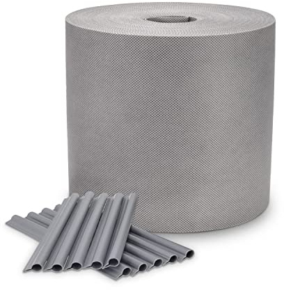COVER IT Garten Sichtschutzstreifen Zaun 19 cm x 48 m Grau | Sichtschutz für Doppelstabmattenzaun 150 g/m² – Sichtschutzstreifen für Stabmattenzaun