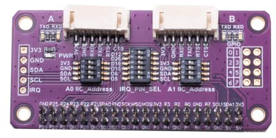 XICOOLEE Serielles Erweiterungsmodul I2C-Schnittstelle für Raspberry Pi, nimmt SC16IS752 Chip 8-Bit I/O Expander 2-K UART 8 GPIOs Erweiterung, Schiebeschalter