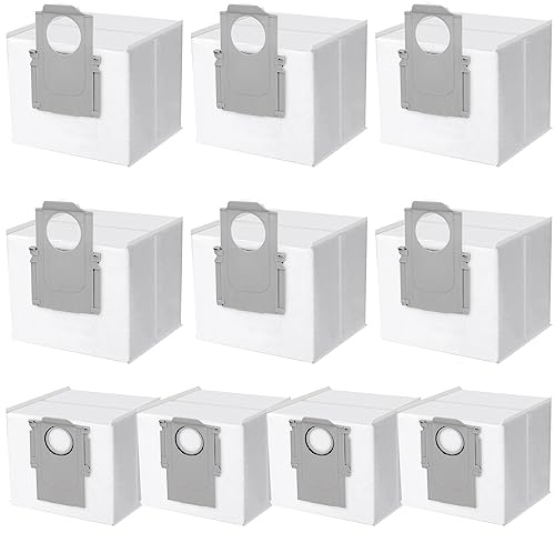 10 dammsugarpåsar kompatibla med Roborock S8 Pro Ultra/S7 MaxV Ultra/Q7 Max+, ersättningspåsar för S8+/S7Pro/S7Max/Q8 Max+/Q5 Pro+/Q7+/Q5+