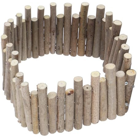 ANKROYU Holzzaun für Hamster, Holzbrücke für Nager, Ratte Holzleiter Spielzeug Natürliches Versteck für Kleintiere(40cm)