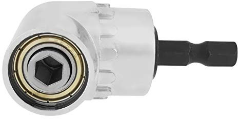 LiebeWH Adaptador de taladro angular, adaptador de taladro de 90 grados, adaptador de taladro en ángulo recto, adaptador de ángulo de 105 grados, punta de taladro de extensión de 1/4 pulgadas