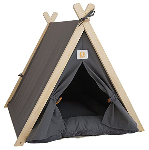 Zelt für Haustiere, weiches Hundebett mit Kissen, Katzenbett für drinnen und draußen, ideal für Welpen, Katzen und kleine Hunde zu Hause oder unterwegs