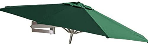 Sun Parasol Umbrella Garden Parasols Green Wall-Mounted with Metal Pole - Outdoor Garden Patio Wall Mount Sunshade Umbrella with Tilt Adjustment
