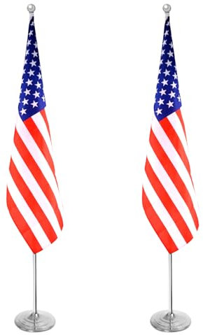 WJTQTBT Kit de mástil de Bandera Interior con Base Pesada y Gruesa de 6 a 8 pies, Poste de Bandera Comercial de Aluminio Ajustable para Oficina, Escuela, Ayuntamiento, Poste de Bandera telescópico