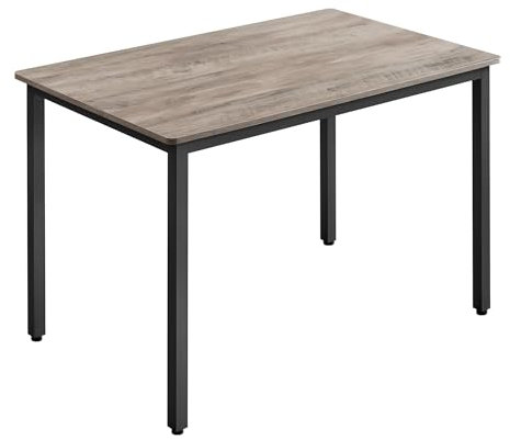 VASAGLE Esstisch, Küchentisch, 70 x 110 x 77 cm, Esszimmertisch für 4 Personen, Tisch Wohnzimmer, Schreibtisch, für Esszimmer, Küche, Industrie-Design, Greige meliert-Mattschwarz KDT081G01