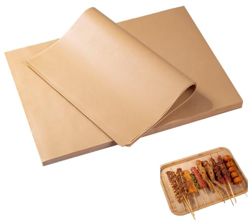 Baking Paper Sheets, 200 PCS Unbleached Parchment Paper, Non-Stick Parchment Paper Sheets, for Baking for Air Fryer, Grilling, Steaming, Will Not Curl or Burn, 20 * 15cm