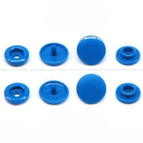 T3 T5 10/20 Sets Kunststoff-Druckknöpfe Knopfverschlüsse Taschenordner dunkle Schnalle Knopf Harz Kleidungszubehör für Kleidung DIY Blau 106-T5 Glanz 10 Sets