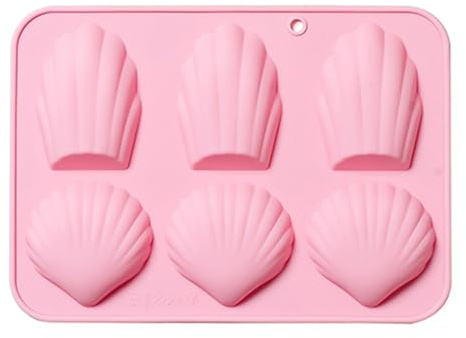 BWANGIAO 6 cavités en Forme de Madeleine Moule en Silicone Fondants Moule à Chocolat Mousses Moule à gâteau pâtisseries Fournitures de décoration