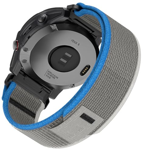 22mm Nylon QuickFit Sport Strap for Garmin Fenix 8 47mm/7/6/5 Pro/Plus, Forerunner 935/945, Instinct 2, Approach S60/S62